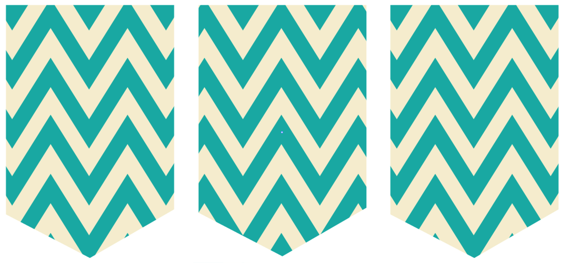 Teal chevron bunting